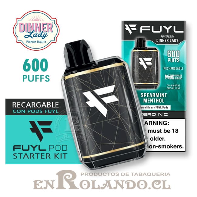 Vape Fuyl Recargable - Menta-Menthol 600 Puffs