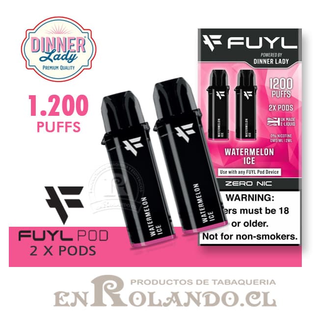 2 Pods para Vape Fuyl - Sandía Ice 1.200 Puffs