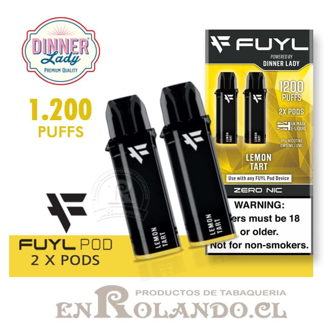 2 Pods para Vape Fuyl - Tarta de Limón 1.200 Puff
