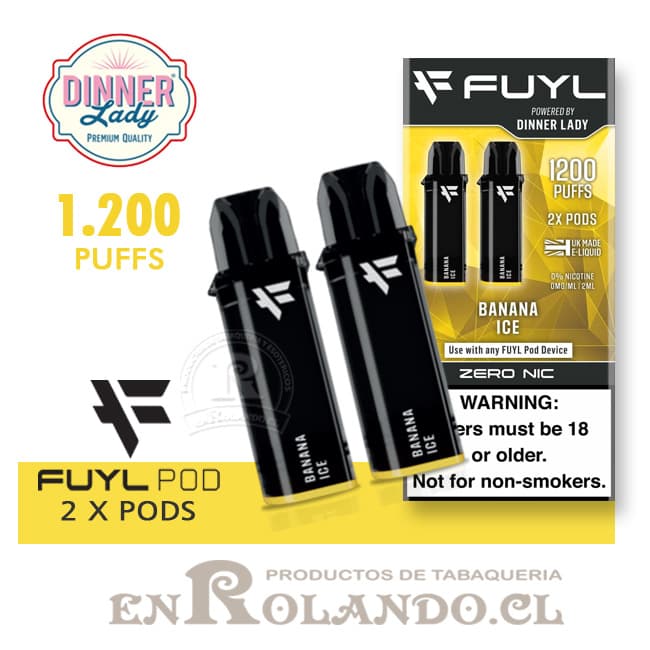 2 Pods para Vape Fuyl - Banana ICE 1.200 Puff