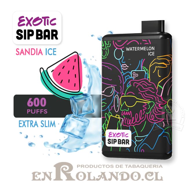 Vape Exotic Sip Bar - Sandía ICE 600 Puffs