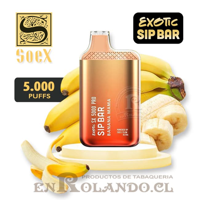 Vape Exotic Sip Bar - Banana Mama 5.000 Puffs