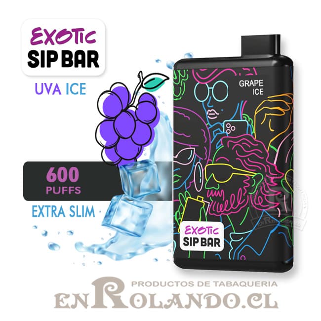 Vape Exotic Sip Bar - Uva ICE 600 Puffs