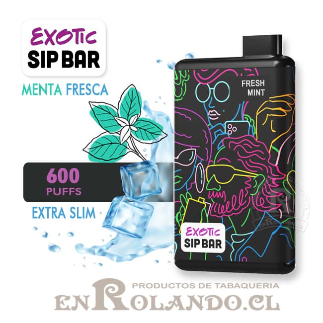 Vape Exotic Sip Bar - Menta Fresca 600 Puffs
