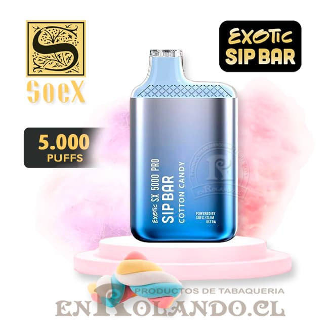 Vape Exotic Sip Bar - Cotton Candy 5.000 Puffs