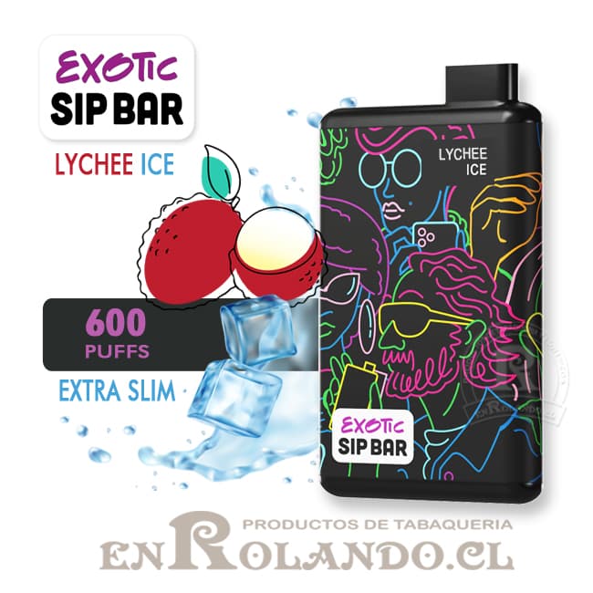 Vape Exotic Sip Bar - Lychee ICE 600 Puffs