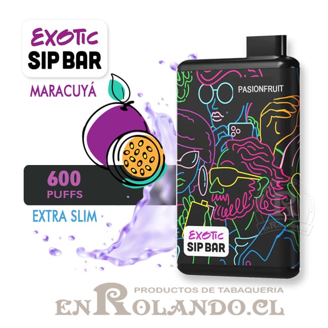 Vape Exotic Sip Bar - Maracuya 600 Puffs