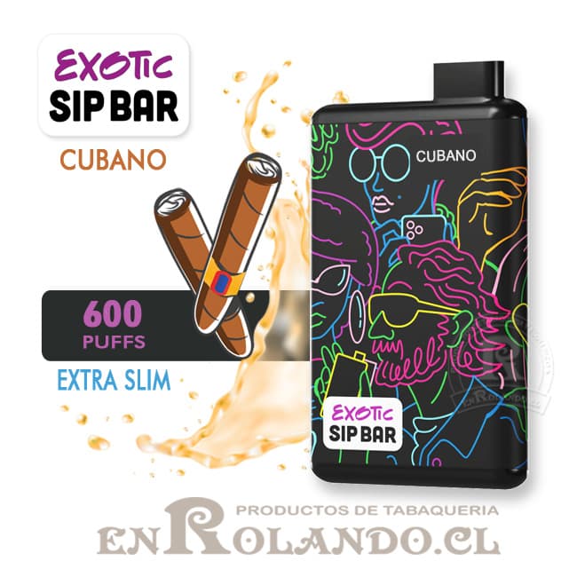 Vape Exotic Sip Bar - Cubano 600 Puffs