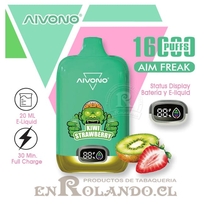 Vape Aivono - Kiwi - Frutilla 16.000 Puffs