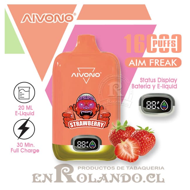 Vape Aivono - Frutilla 16.000 Puffs