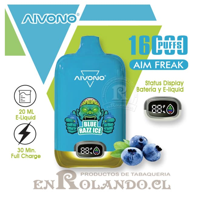 Vape Aivono - Arándanos ICE 16.000 Puffs
