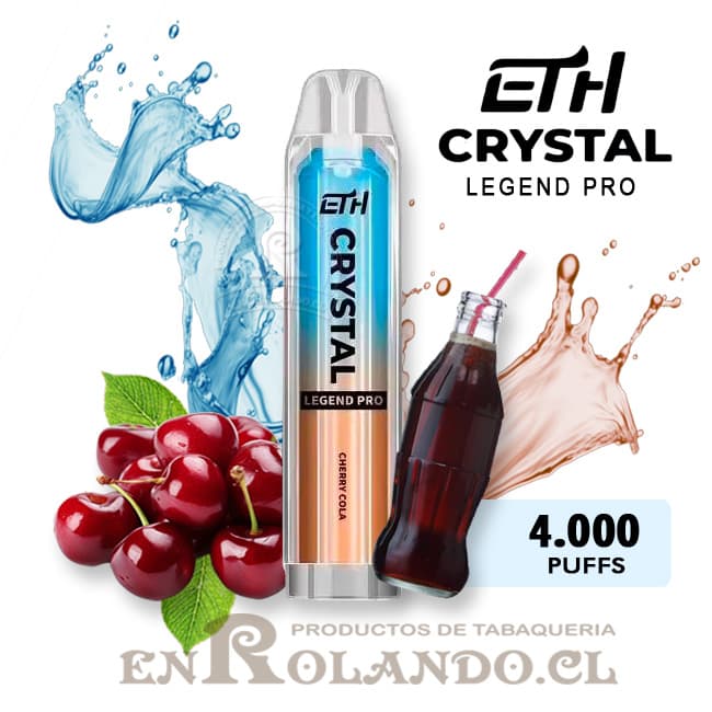 Vape ETH Crystal Legend Pro - Cereza y Cola 4.000 Puffs