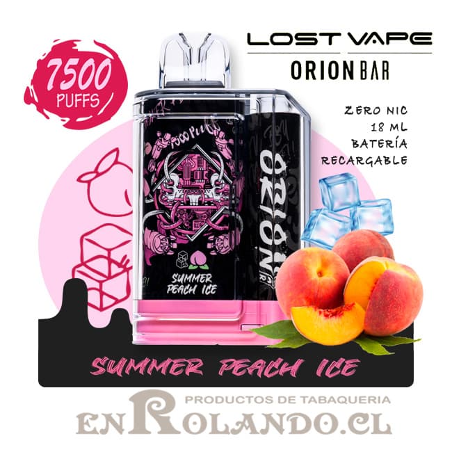 Lost Vape Orion Bar - Durazno de Verano ICE 7.500 Puffs