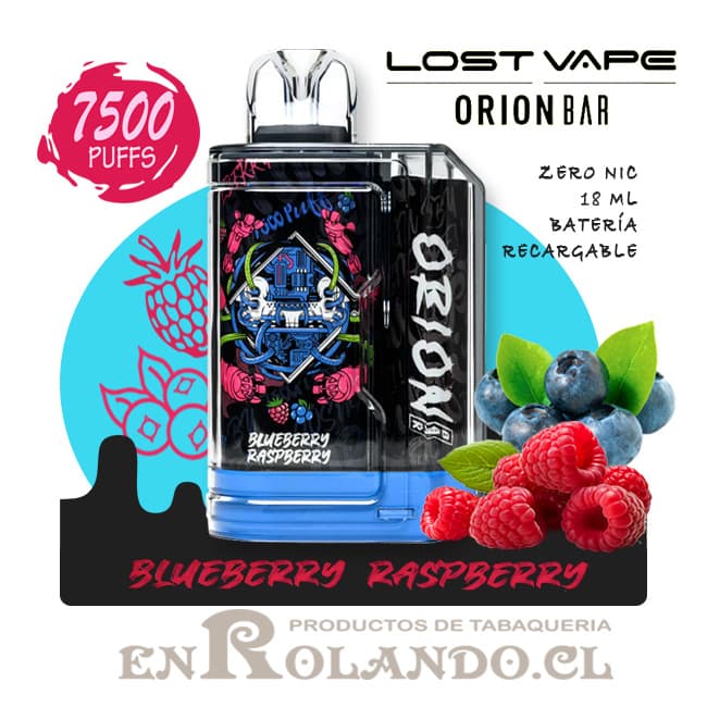 Lost Vape Orion Bar - Arándanos - Frambuesa 7.500 Puffs