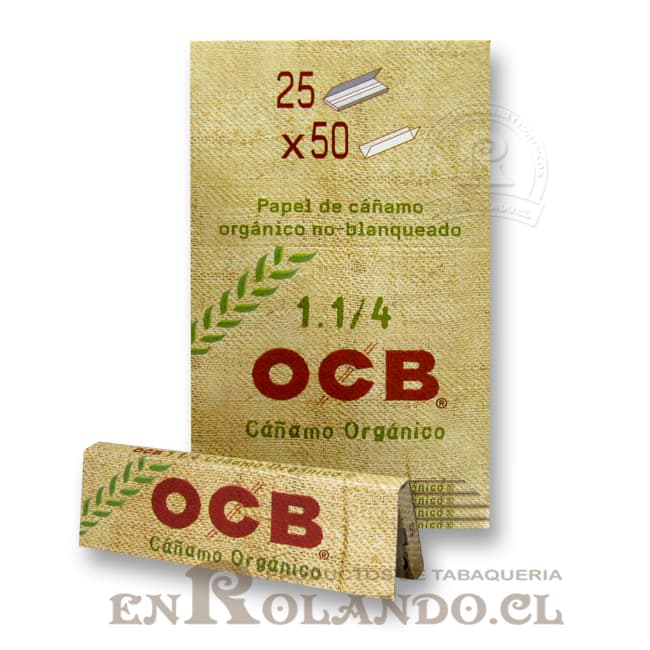 Papelillos OCB Cáñamo Orgánico 1 1/4 - Display de 25 Uds.