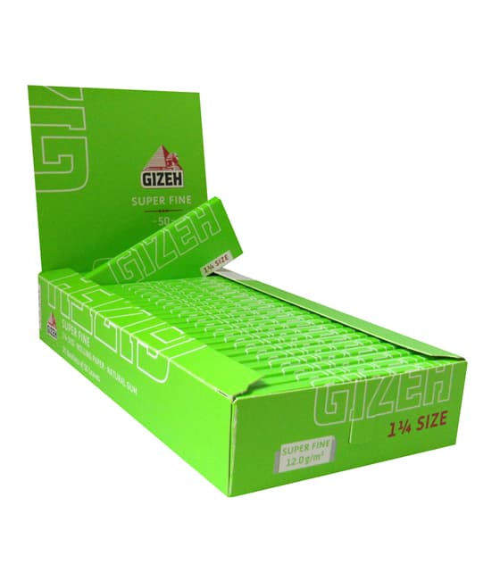 Papelillos Gizeh Verde (Super Fine) 1 1/4 - Display