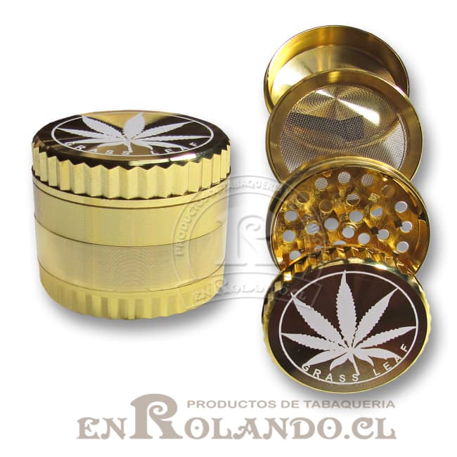 Moledor Metálico Dorado #51 - 3 Pisos