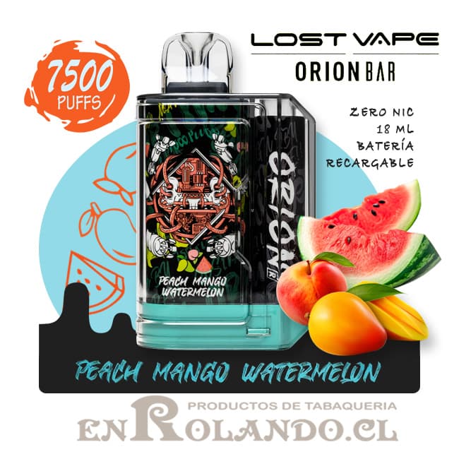 Lost Vape Orion Bar - Durazno Mango Sandía 7.500 Puffs