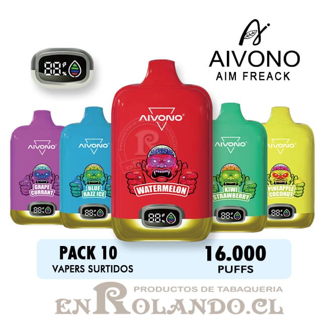 Pack 10 Vapers Aivono Sabores Surtidos - 16.000 Puffs